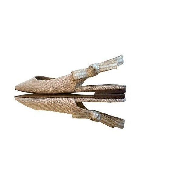 Steve Madden Olsen Flat Women's US 6 .5M Taupe Fabric Pointed Toe Slingback - Picture 3 of 9